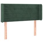Testiera-a-LED-Verde-scuro-93x16x78-88-cm-in-Velluto