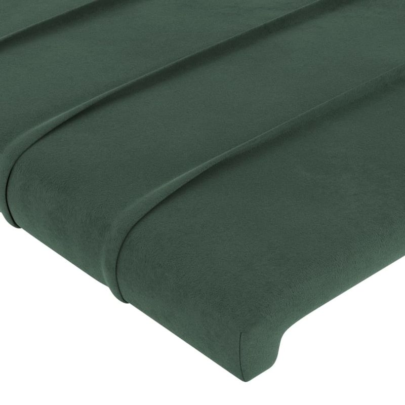 Testiera-a-LED-Verde-scuro-93x16x78-88-cm-in-Velluto