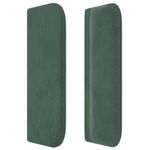 Testiera-a-LED-Verde-scuro-93x16x78-88-cm-in-Velluto