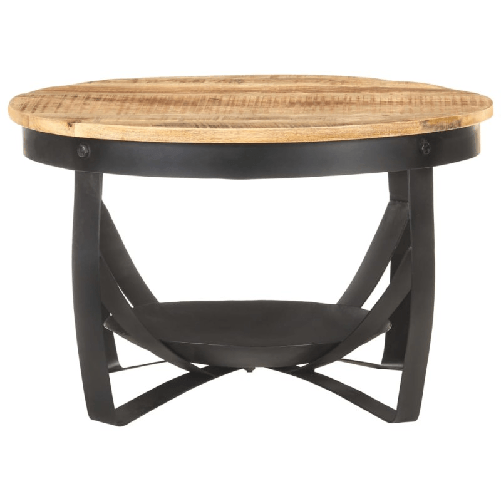 vidaXL-Tavolino-da-Caffe-Ø68x43cm-in-Legno-di-Mango-Grezzo-