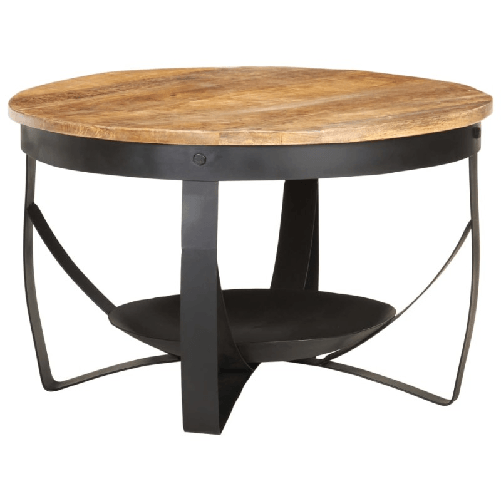 vidaXL-Tavolino-da-Caffe-Ø68x43cm-in-Legno-di-Mango-Grezzo-