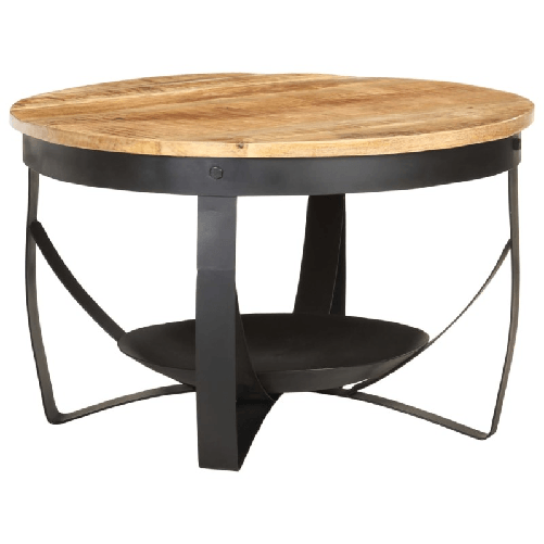 vidaXL-Tavolino-da-Caffe-Ø68x43cm-in-Legno-di-Mango-Grezzo-