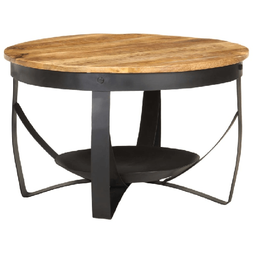 vidaXL-Tavolino-da-Caffe-Ø68x43cm-in-Legno-di-Mango-Grezzo-