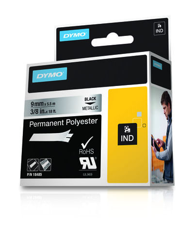 DYMO-Poliestere-Permanente-IND--Dymo-18485-9mm-Metallized-Tape---S0718170-