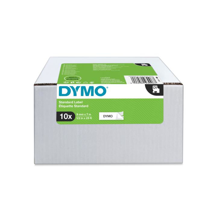 DYMO-Value-Pack-Bianco-Etichetta-per-stampante-autoadesiva--Dymo-D1-Label-Tape-9mmx7m-Black-on-White--Pack-10----2093096