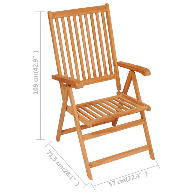 vidaXL-Set-da-Pranzo-da-Giardino-5-pz-in-Legno-Massello-di-Teak