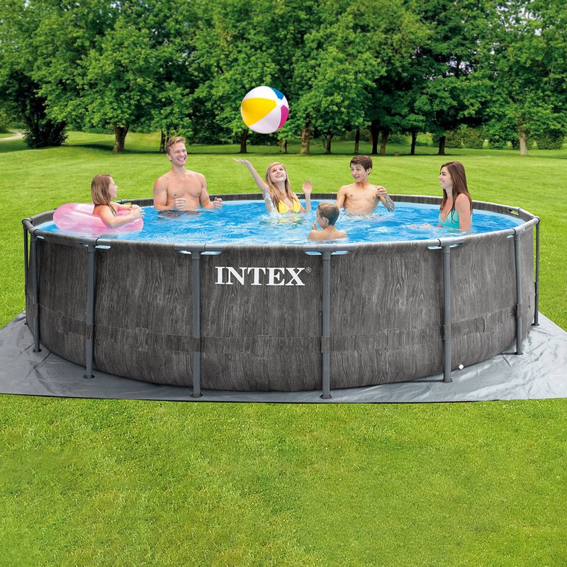 Intex-Baltik-Piscina-con-bordi-Piscina-rotonda-16800-L-Grigio