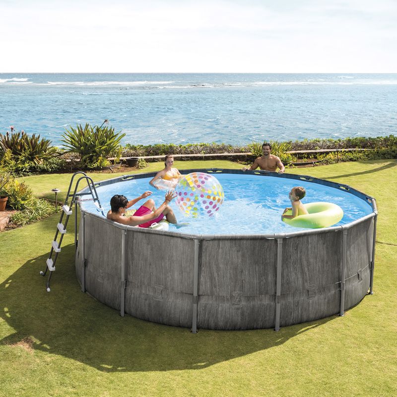 Intex-Baltik-Piscina-con-bordi-Piscina-rotonda-16800-L-Grigio