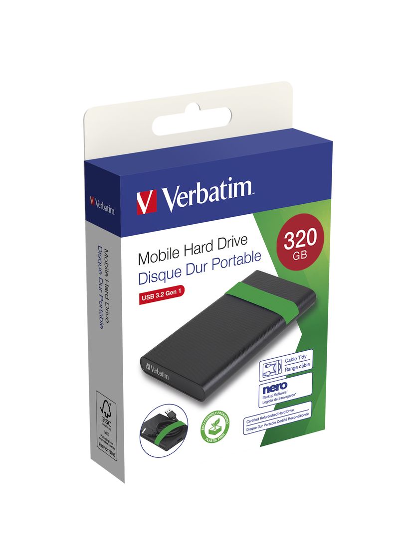 Verbatim-Hdd-Esterno-320Gb-Usb-3.2-Gen-Certified---Ricondizionato
