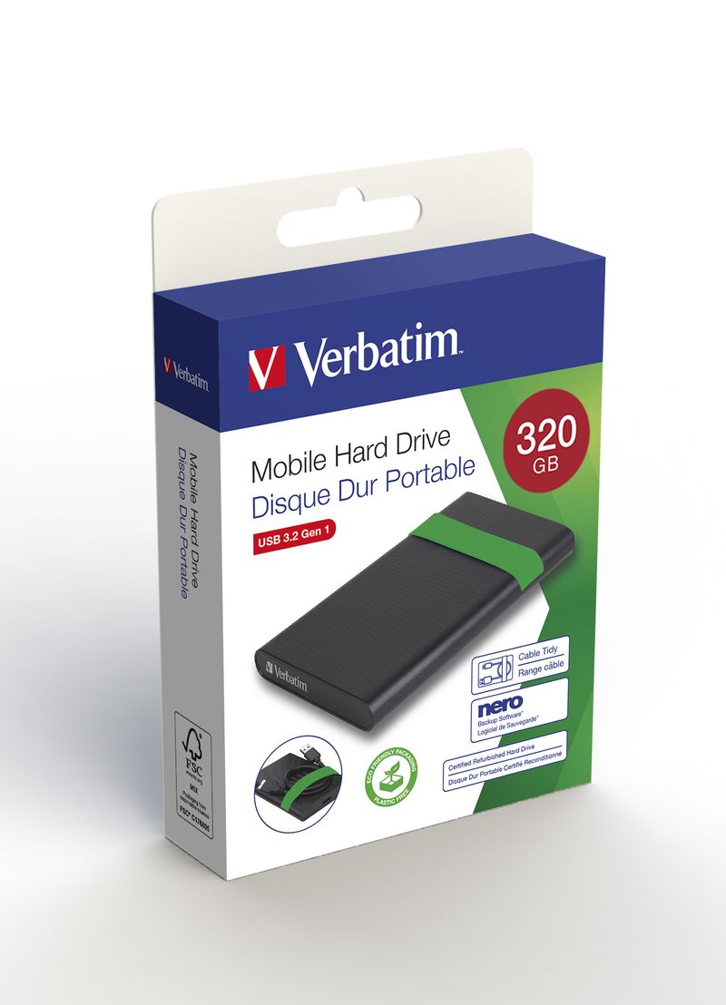Verbatim-Hdd-Esterno-320Gb-Usb-3.2-Gen-Certified---Ricondizionato