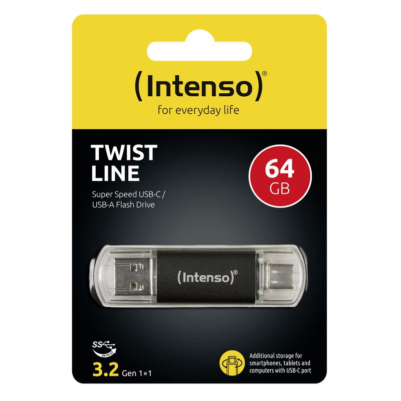 Intenso-Flash-Drive-Twist-64Gb-Usb-3.2---Usb-C
