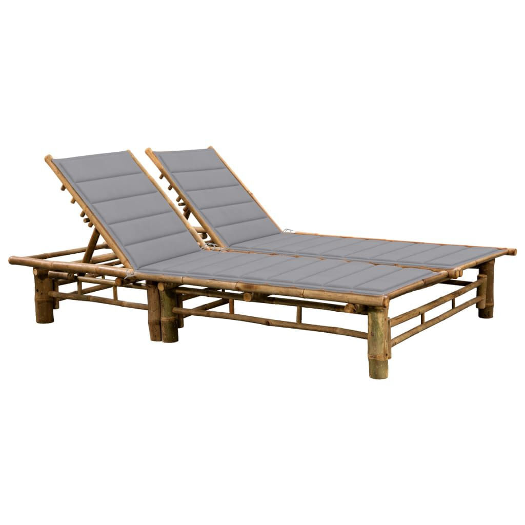 VidaXL 3063946 sedia da esterno Salone Seduta imbottita Bamboo Grigio