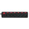 LogiLink-LPS233-Multipresa-con-protezione-da-sovratensioni-6-scomparti-Nero-Schuko-1-pz.