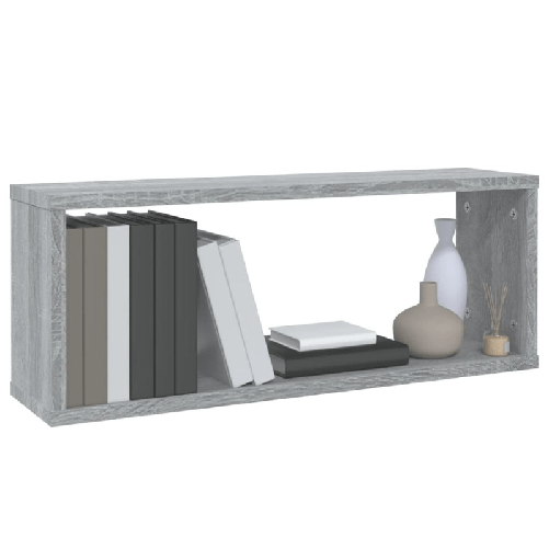 vidaXL-Mensole-Cubo-Muro-2-pz-Grigio-Sonoma-60x15x23-Legno-Multistrato