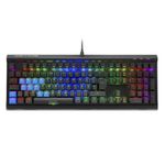 SHARKOON-SKILLER-SGK60-Tastiera-da-gioco-meccanico--USB-tedesco-retroilluminazione-RGB-Kailh-Brown-