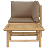 vidaXL-Set-Salotto-da-Giardino-2pz-con-Cuscini-Tortora-Bambu