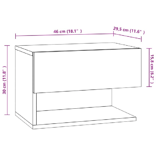 vidaXL-Comodino-a-Muro-Rovere-Marrone