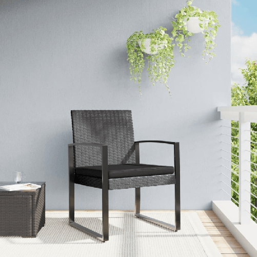 vidaXL-Sedie-da-Pranzo-da-Giardino-2-pz-Grigio-Scuro-in-Rattan-PP