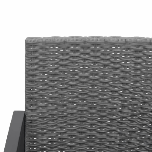 vidaXL-Sedie-da-Pranzo-da-Giardino-2-pz-Grigio-Scuro-in-Rattan-PP