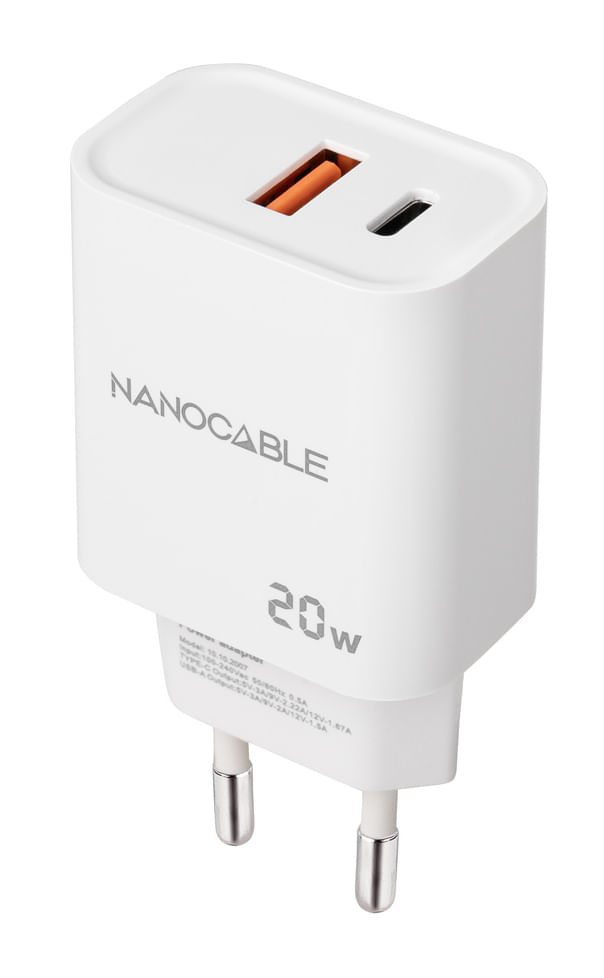 Nanocable 10.10.2007 Caricabatterie per dispositivi mobili Universale Bianco AC Ricarica rapida Interno