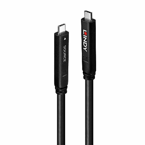 LINDY___ Lindy 43393 cavo USB 8 m USB 3.2 Gen 1 (3.1 Gen 1) USB C Nero
