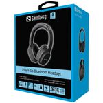 Sandberg-Play-n-Go-Bluetooth-Headset-Auricolare-Con-cavo-e-senza-cavo-A-Padiglione-Musica-e-Chiamate-Micro-USB-Nero