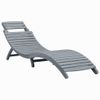 vidaXL-Sdraio-con-Cuscino-Grigia-in-Legno-Massello-di-Acacia