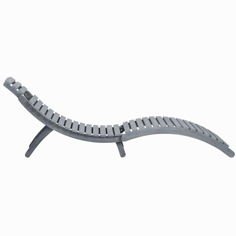 vidaXL-Sdraio-con-Cuscino-Grigia-in-Legno-Massello-di-Acacia