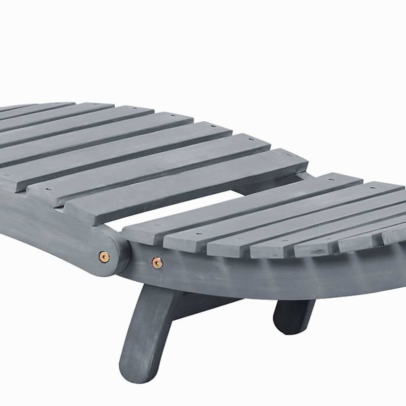 vidaXL-Sdraio-con-Cuscino-Grigia-in-Legno-Massello-di-Acacia