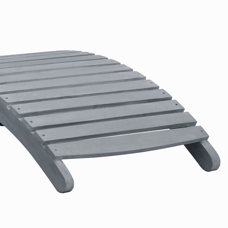 vidaXL-Sdraio-con-Cuscino-Grigia-in-Legno-Massello-di-Acacia