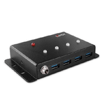 LINDY___ Lindy 43374 hub di interfaccia USB 3.2 Gen 1 (3.1 Gen 1) Type-B 5000 Mbit/s Nero