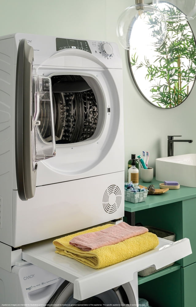 Candy-RPE-H10A2TER-S-RapidO--Pro-Asciugatrice-10-Kg-Classe-A-con-Pompa-di-Calore-Profondita--61-cm-colore-Bianco