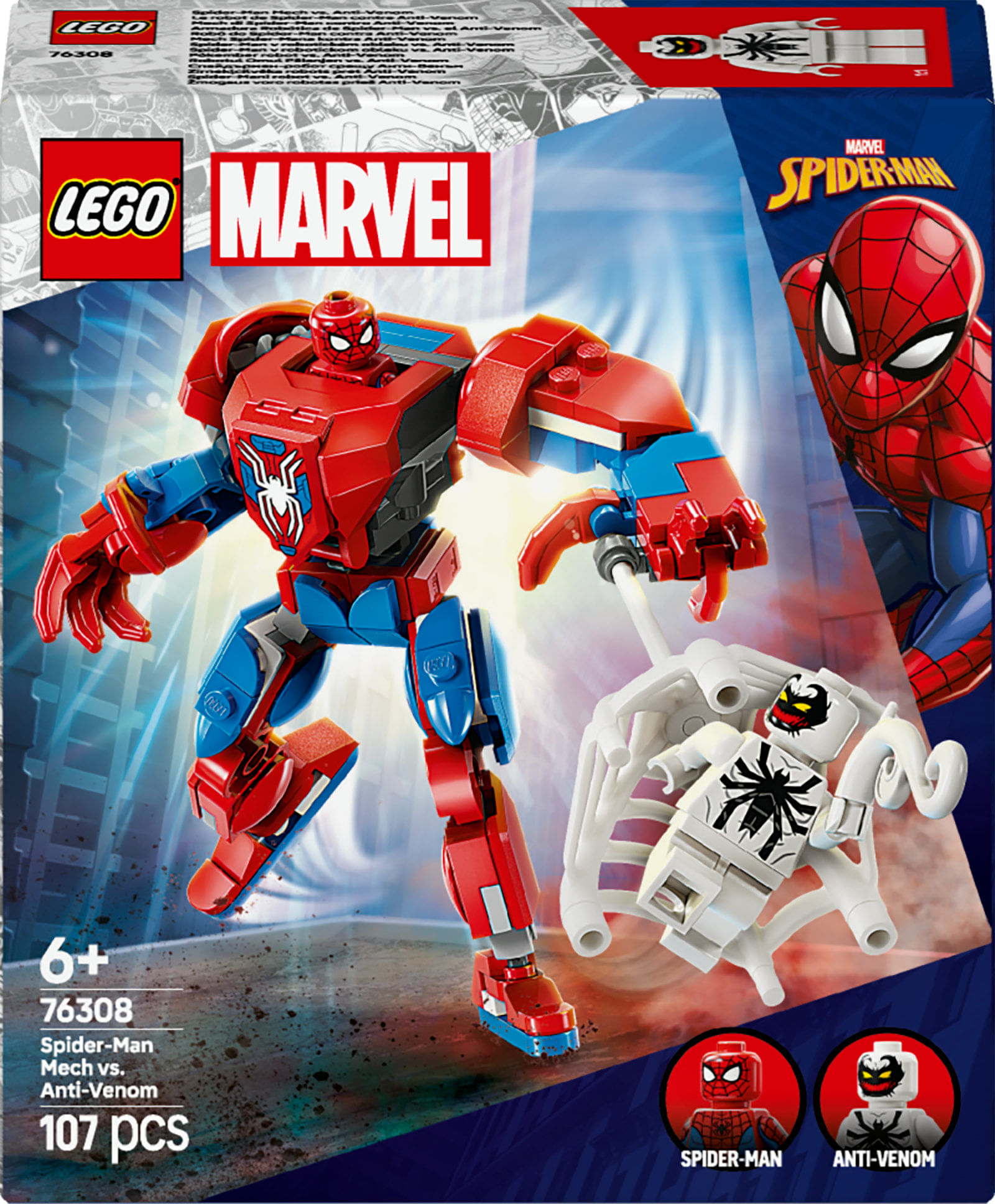 Lego Set 76308 Marvel Super Heroes Mech di Spider-Man Contro Anti-Venom