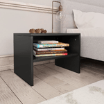 VidaXL Comodino Nero 40x30x30 cm in Truciolato
