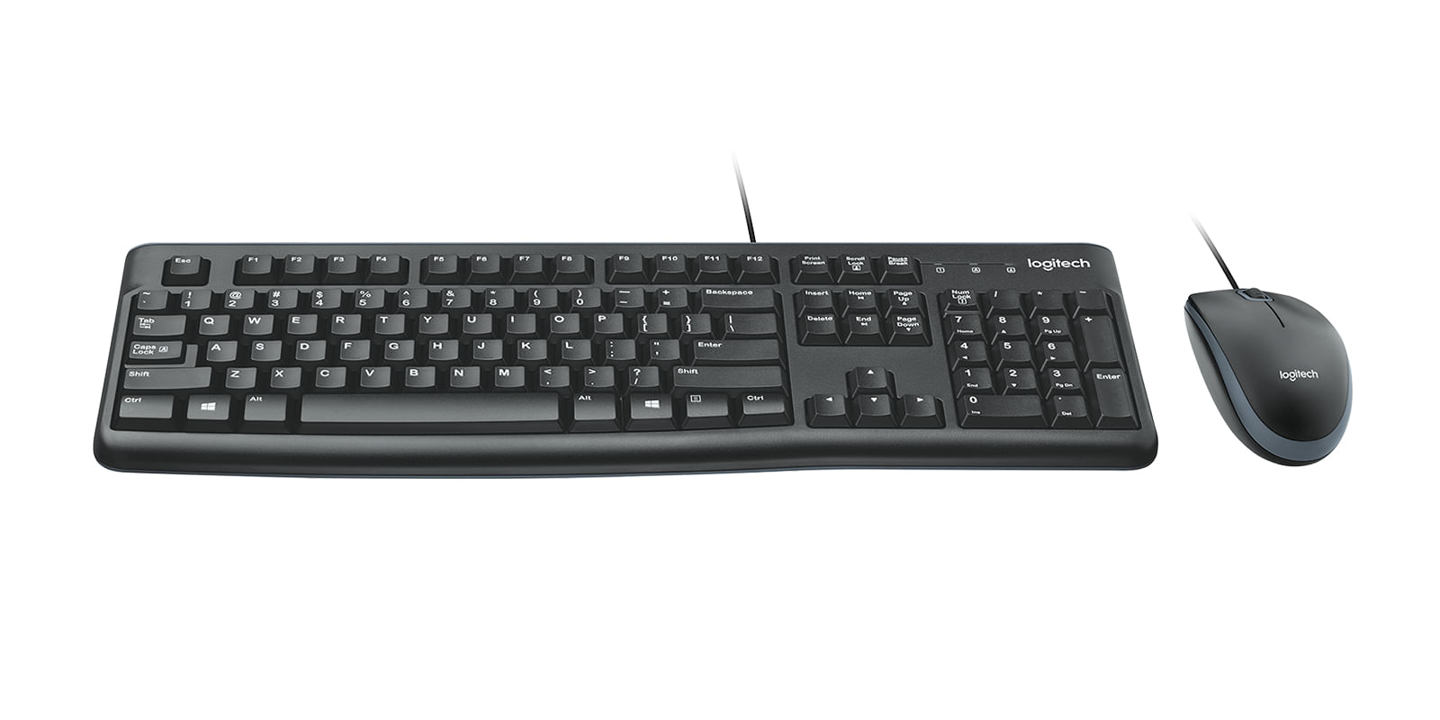 Logitech desktop mk120 tastiera usb qwerty nordic nero