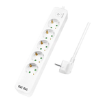 LOGILINK Ciabatta LogiLink 5x ON/OFF 1,5 m, CEE 7/3, +2x USB A, bianco