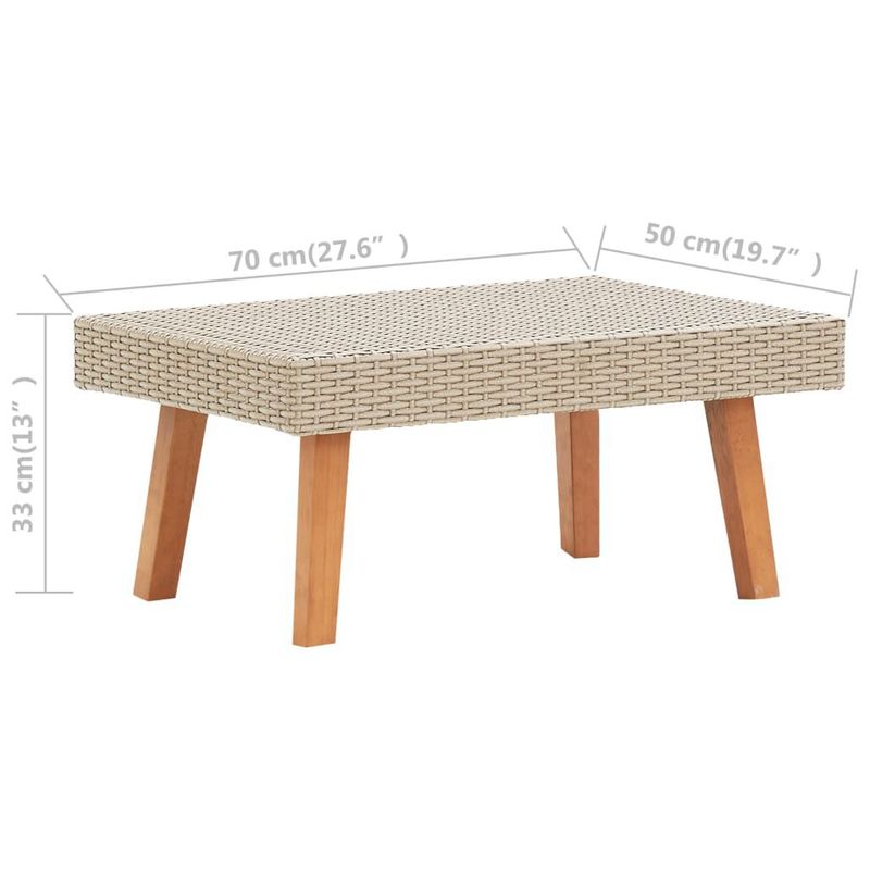 vidaXL-Set-Divani-da-Giardino-2-pz-con-Cuscini-in-Polyrattan-Beige