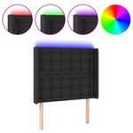 Testiera-a-LED-Nera-147x16x118-128-cm-in-Similpelle