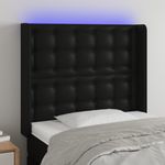 Testiera-a-LED-Nera-147x16x118-128-cm-in-Similpelle