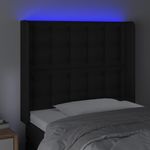 Testiera-a-LED-Nera-147x16x118-128-cm-in-Similpelle