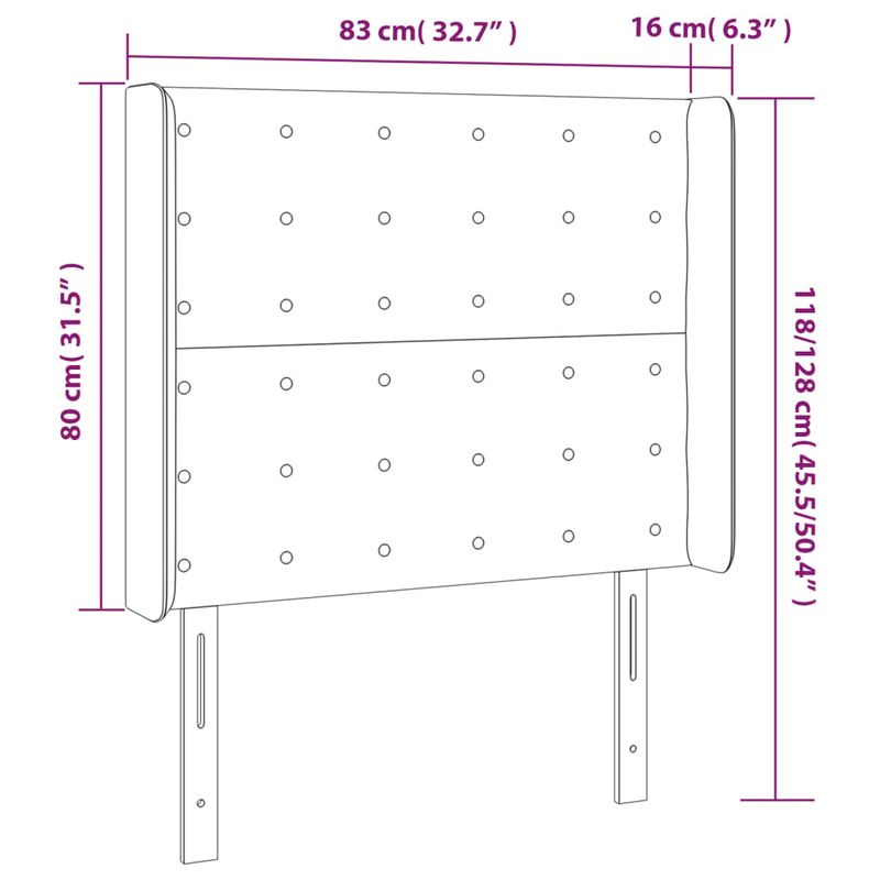 Testiera-a-LED-Nera-147x16x118-128-cm-in-Similpelle