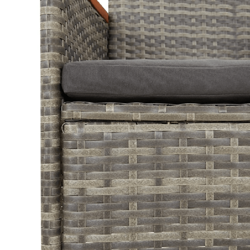 Sedie-da-Giardino-con-Cuscini-2-pz-in-Polyrattan-Grigie
