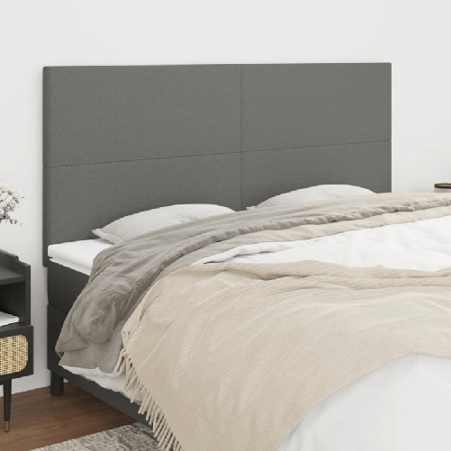 Testiera-4-pz-Grigio-Scuro-80x5x78-88-cm-in-Tessuto