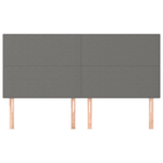 Testiera-4-pz-Grigio-Scuro-80x5x78-88-cm-in-Tessuto
