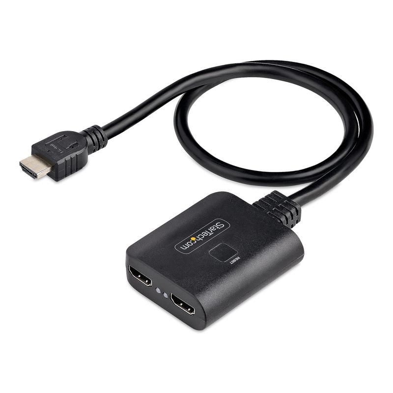 StarTech.com-Splitter-HDMI-4K-a-2-Porte---Sdoppiatore-Video-HDMI-2.0-4K-60Hz-con-1-Ingresso-e-2-Uscite---Hub-HDMI-HDR-HDCP-2.2---Multipresa-HDMI-con-cavo-Integrato-da-50-cm--HDMI-SPLITTER-4K60UP-