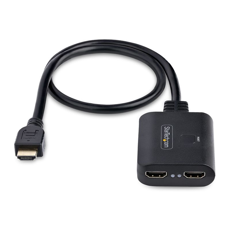 StarTech.com-Splitter-HDMI-4K-a-2-Porte---Sdoppiatore-Video-HDMI-2.0-4K-60Hz-con-1-Ingresso-e-2-Uscite---Hub-HDMI-HDR-HDCP-2.2---Multipresa-HDMI-con-cavo-Integrato-da-50-cm--HDMI-SPLITTER-4K60UP-