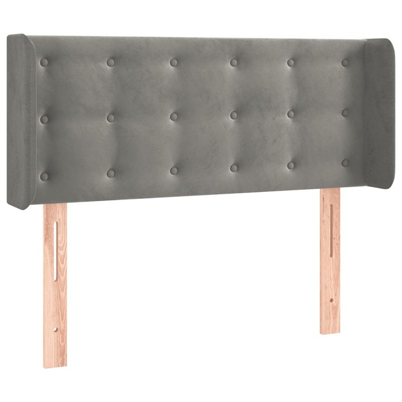 Testiera-ad-Orecchio-Grigio-Chiaro-147x16x78-88-cm-in-Velluto