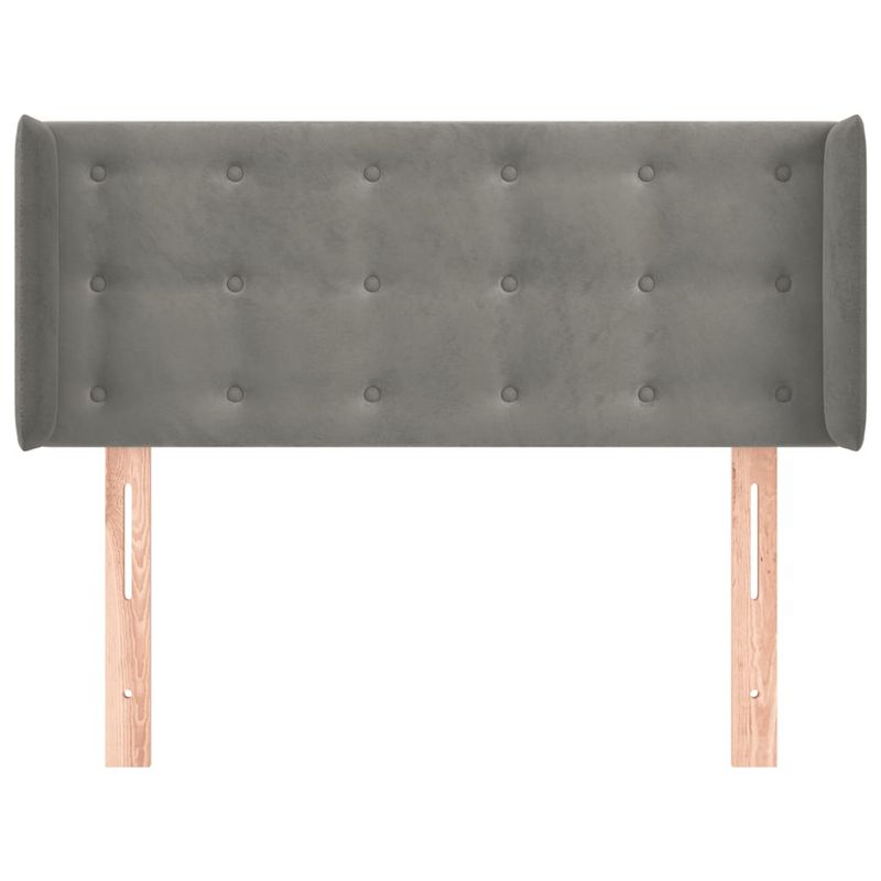 Testiera-ad-Orecchio-Grigio-Chiaro-147x16x78-88-cm-in-Velluto