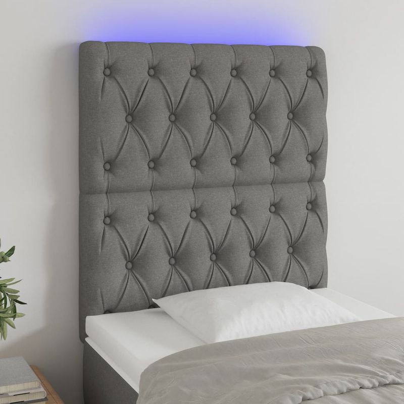 Testiera-a-LED-Grigio-Scuro-90x7x78-88-cm-in-Tessuto