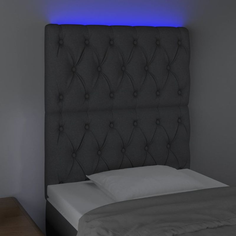 Testiera-a-LED-Grigio-Scuro-90x7x78-88-cm-in-Tessuto